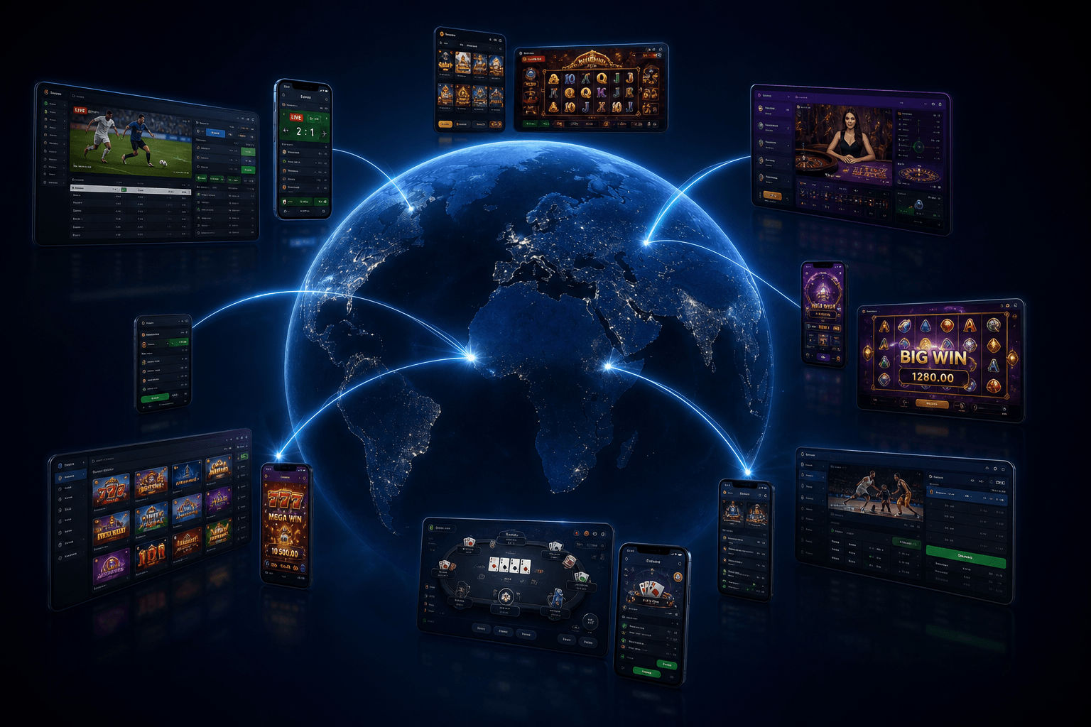 Global expansion with gaming brands appearing across multiple regions